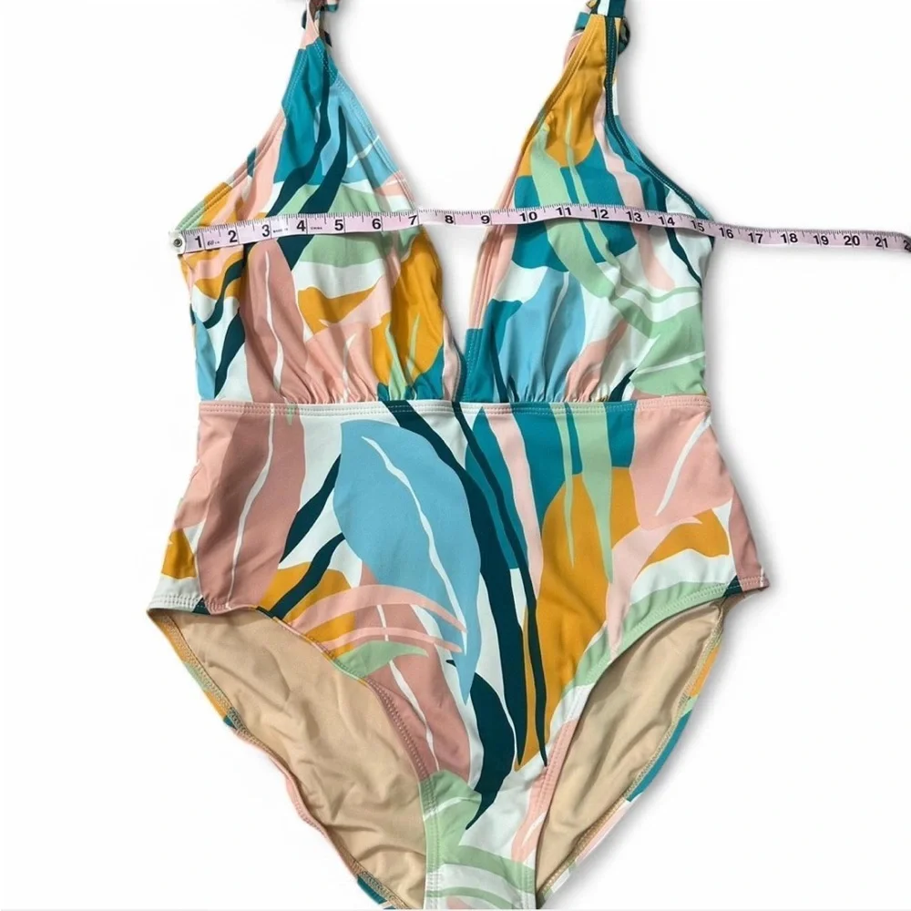 Tropical Print One Piece Swimsuit‎
